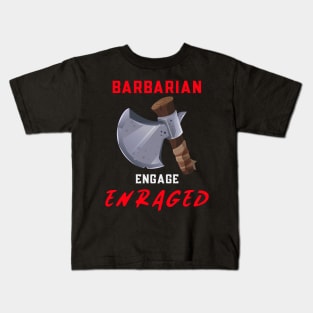 Barbarian Rage Dungeons Dragons Shirt Design Kids T-Shirt